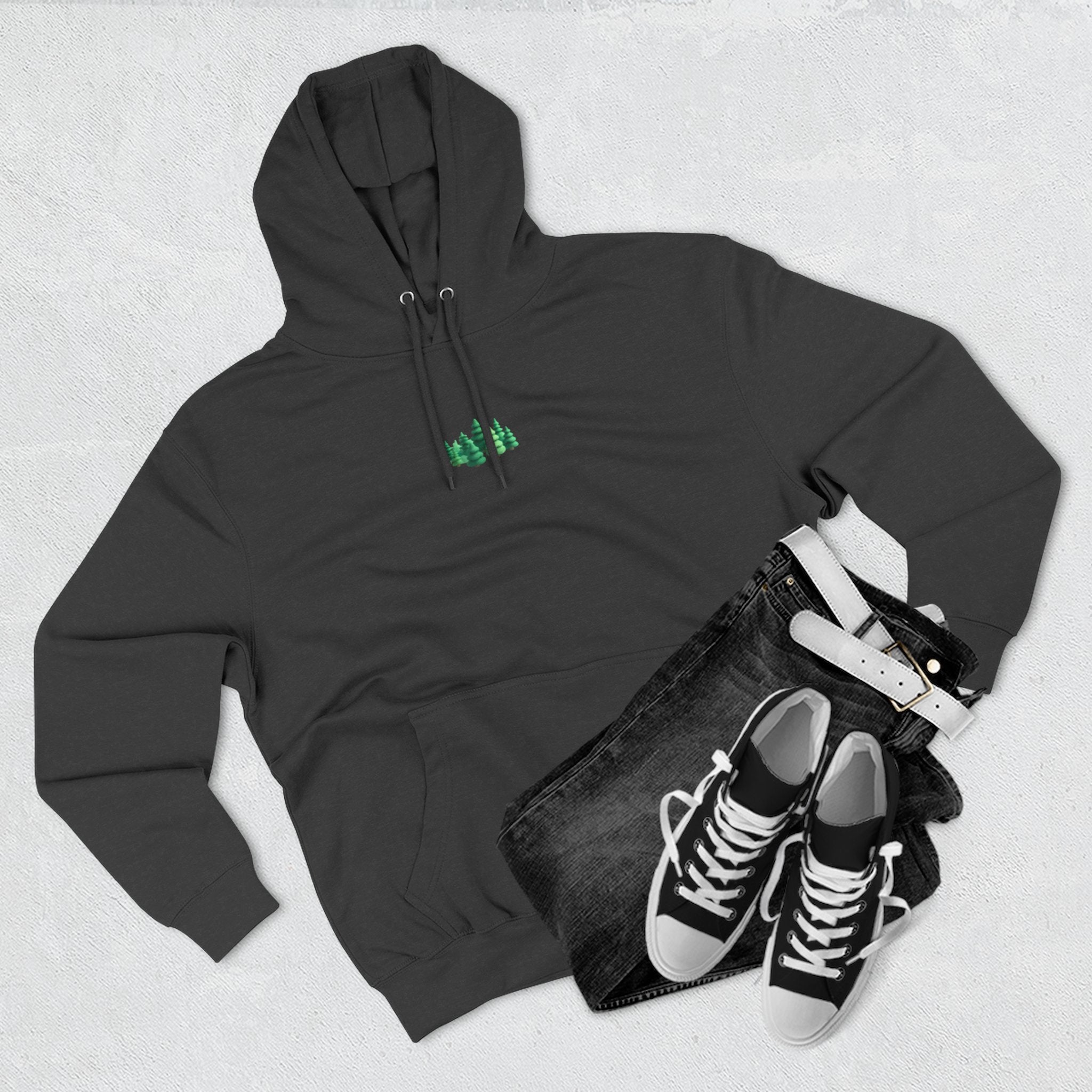 Pine & Trail Fleece Hoodie — Dual Graphics
