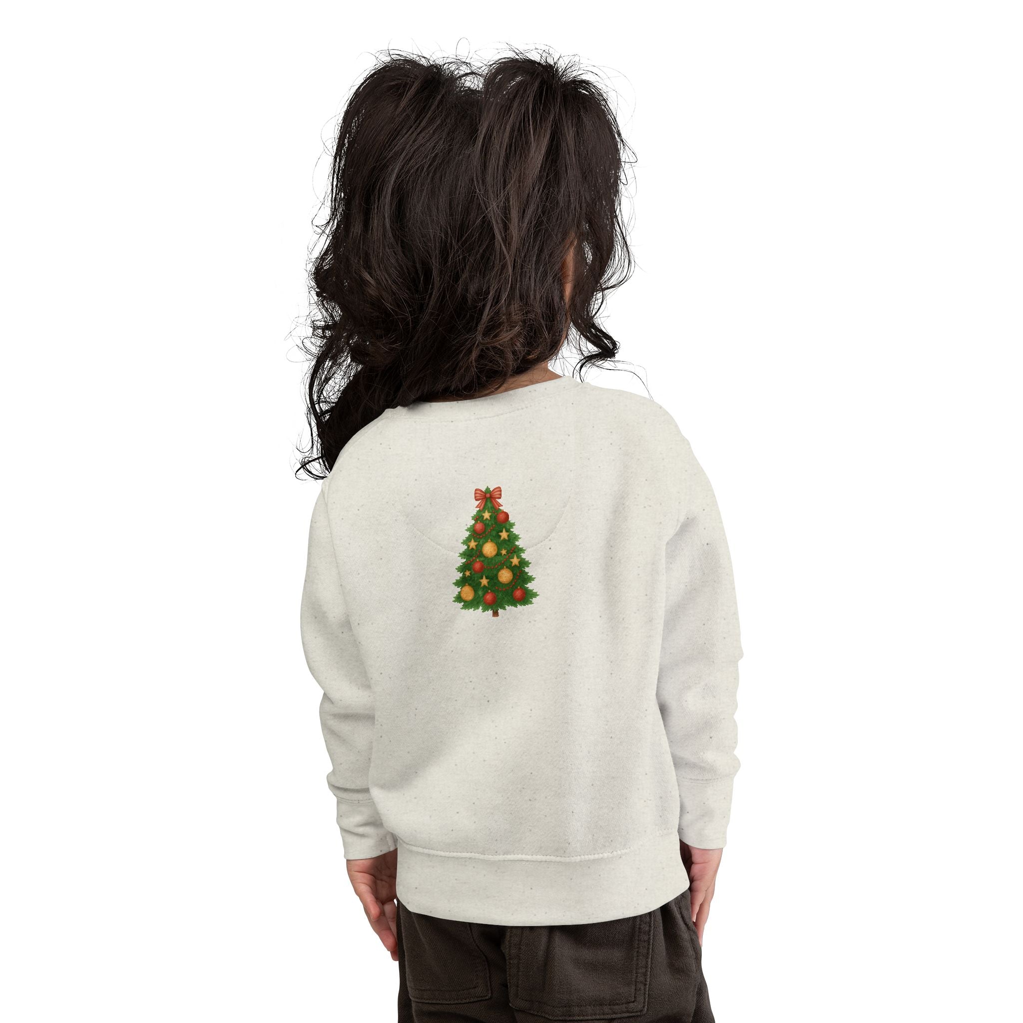 Toddler Sweatshirt — 'Color Me Christmas' Snowman in Holiday Lights