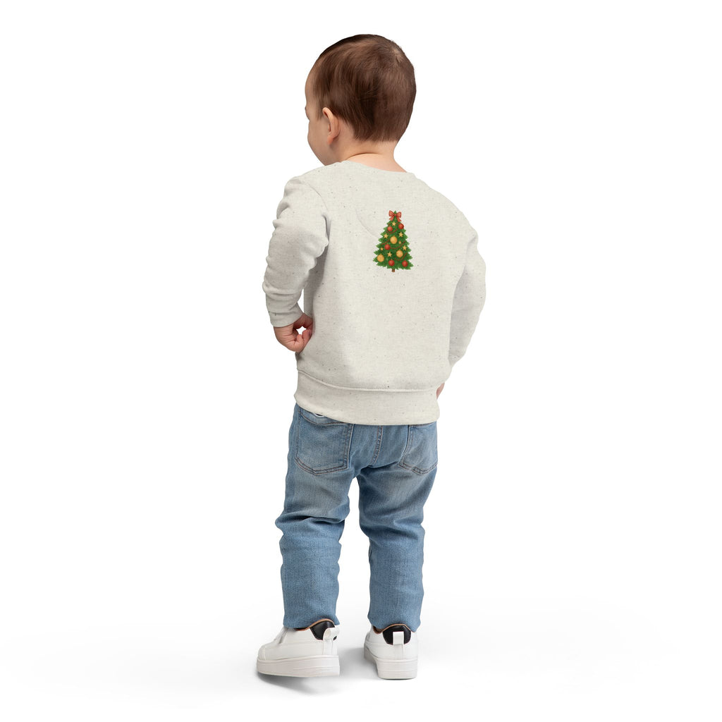 Toddler Sweatshirt — 'Color Me Christmas' Snowman in Holiday Lights