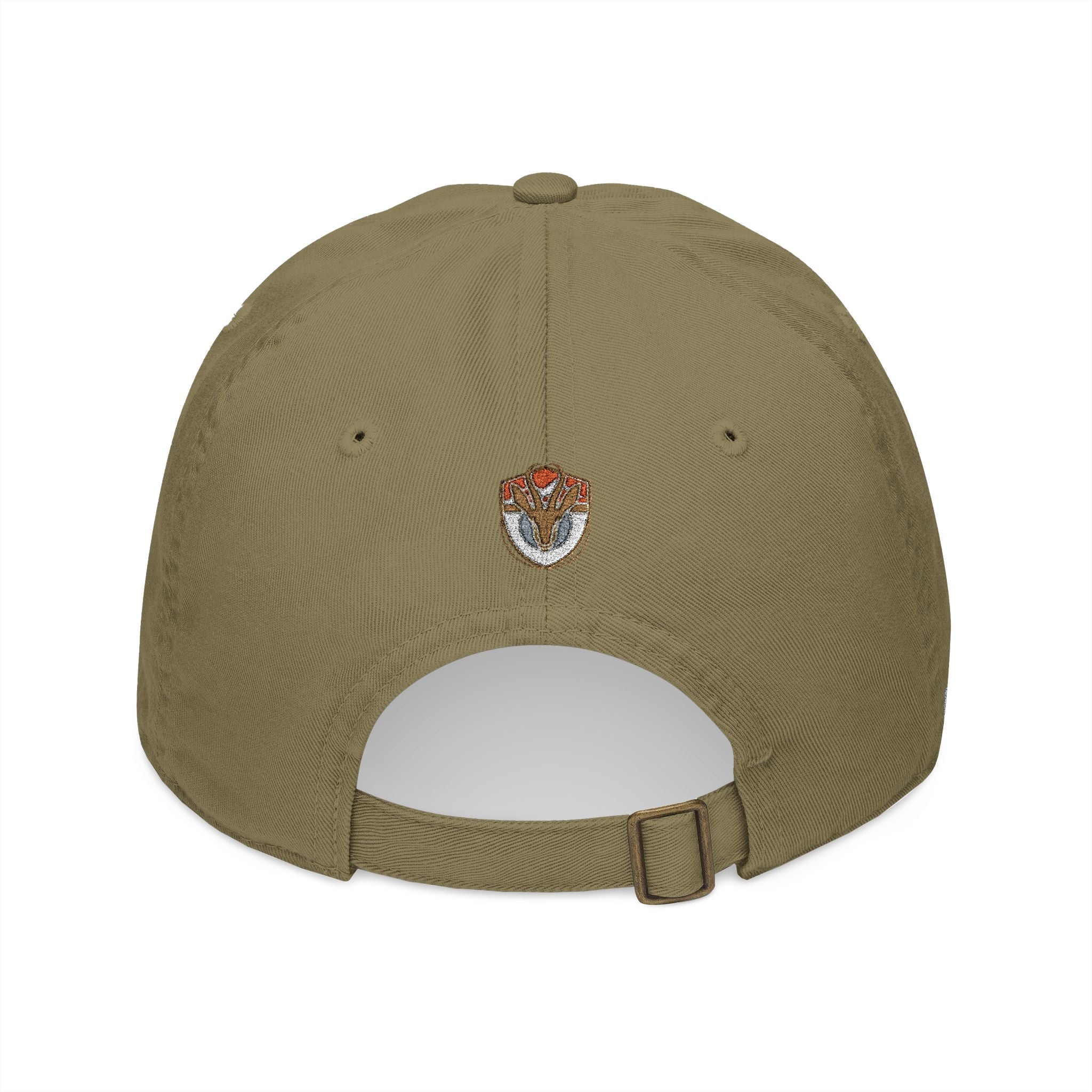 Organic Embroidered Cap — "Aim True" Green Leaf Hunter's Hat