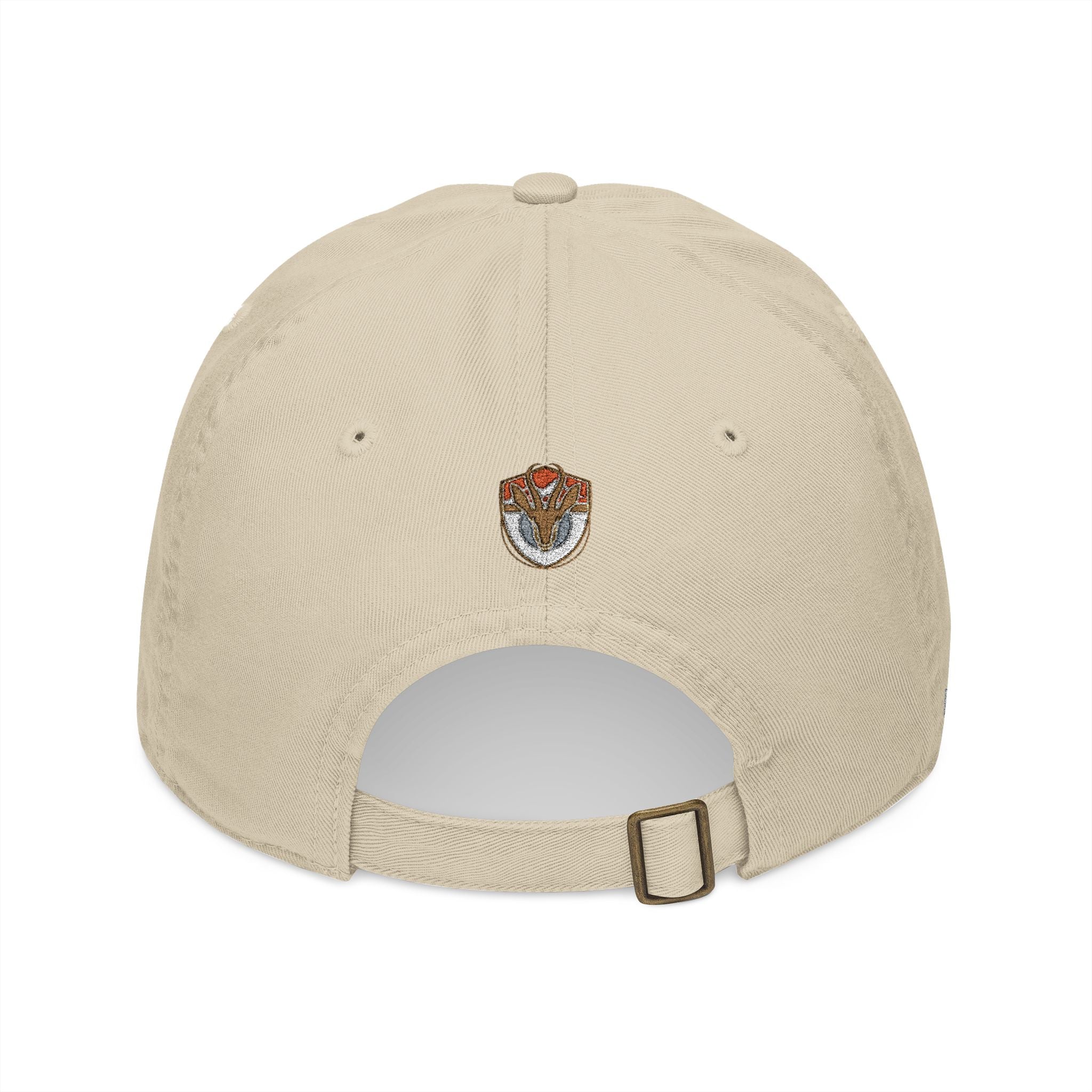 Organic Embroidered Cap — "Aim True" Green Leaf Hunter's Hat