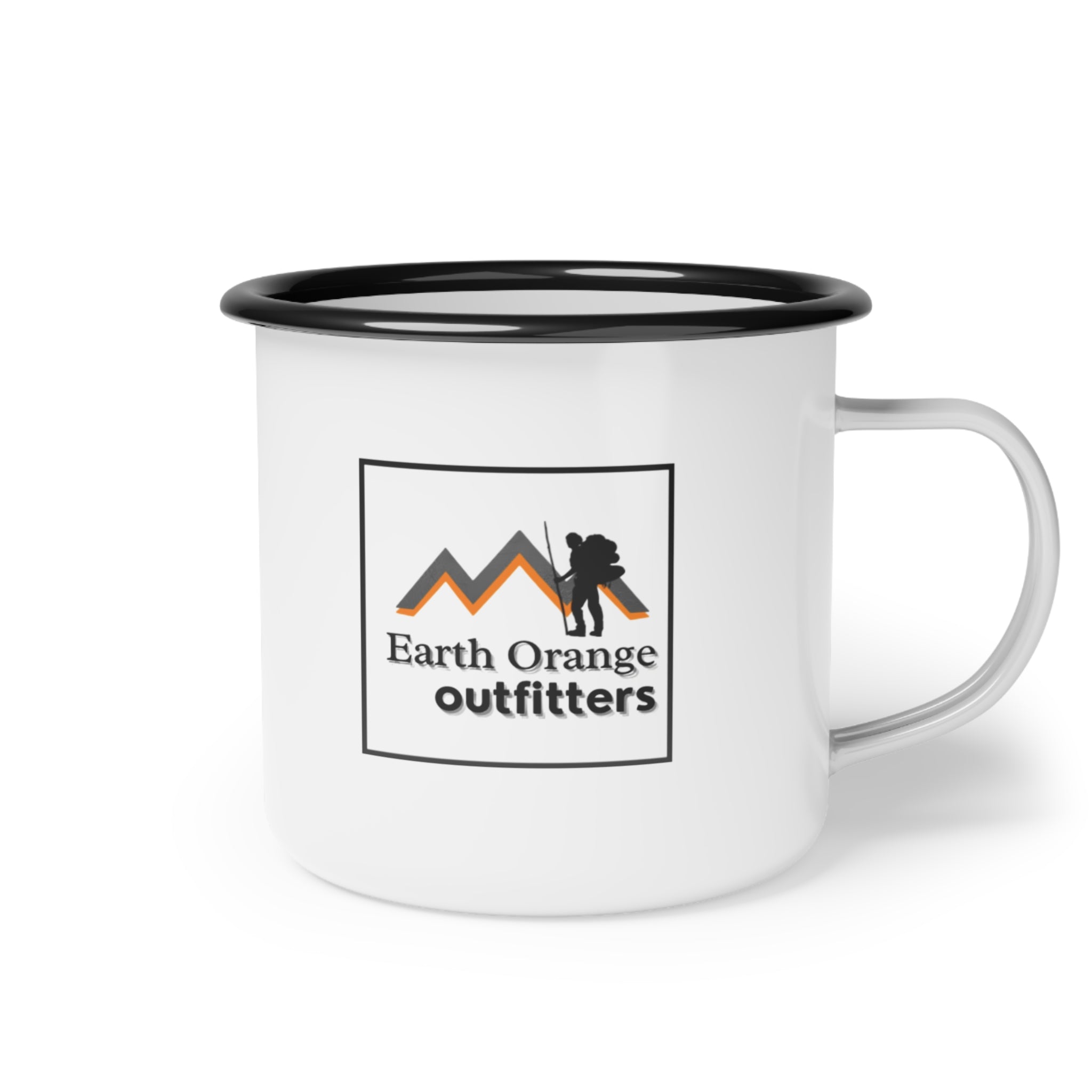 Enamel Camp Cup - Earth Orange Outfitters Logo