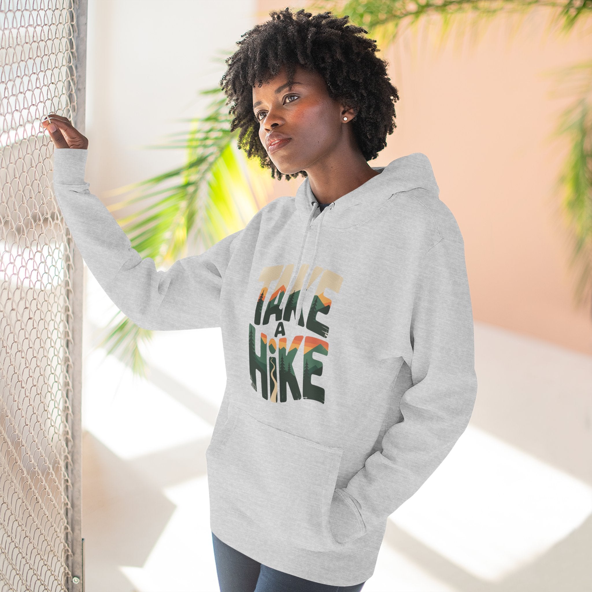 Fleece Hoodie — Take a Hike Graphic