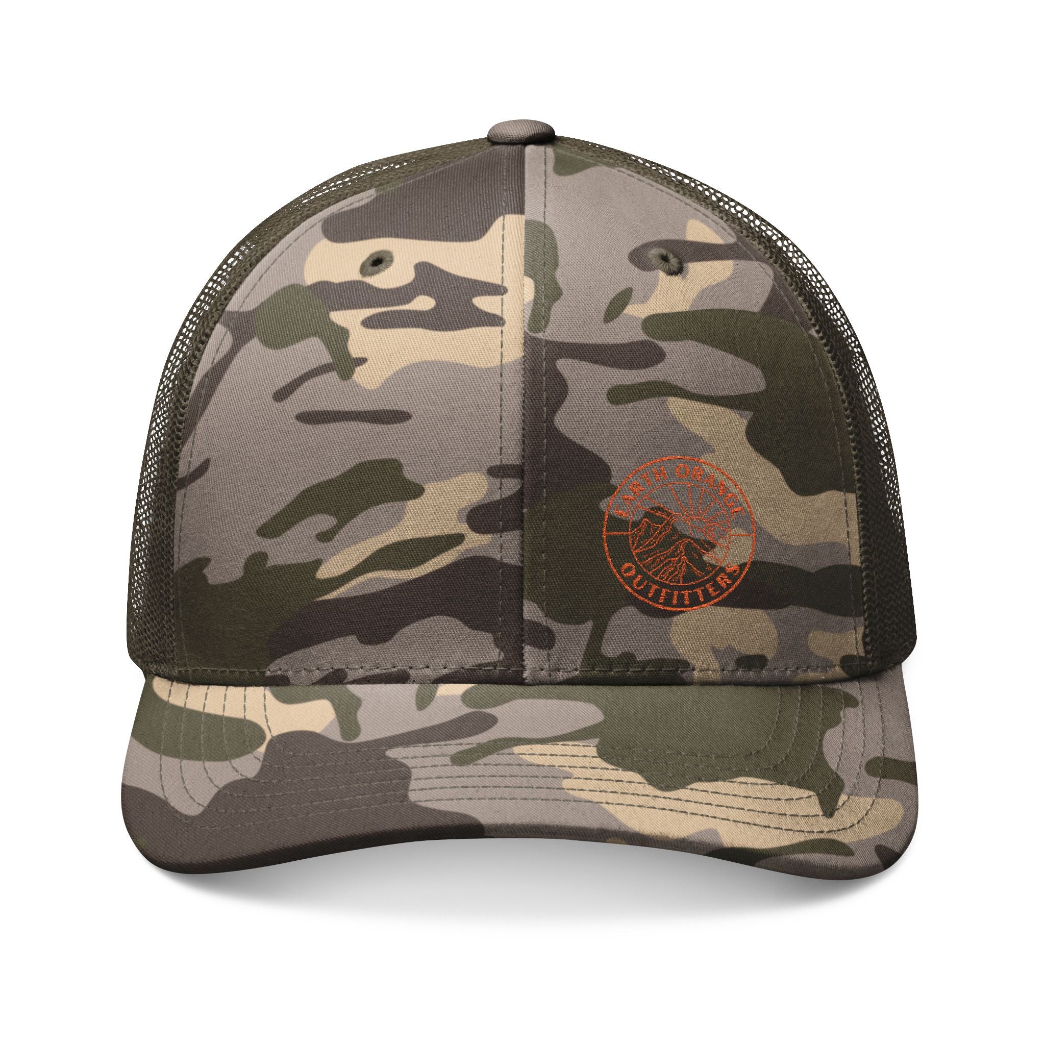 Camo Embroidered Trucker Hat - Outdoor Adventure Cap
