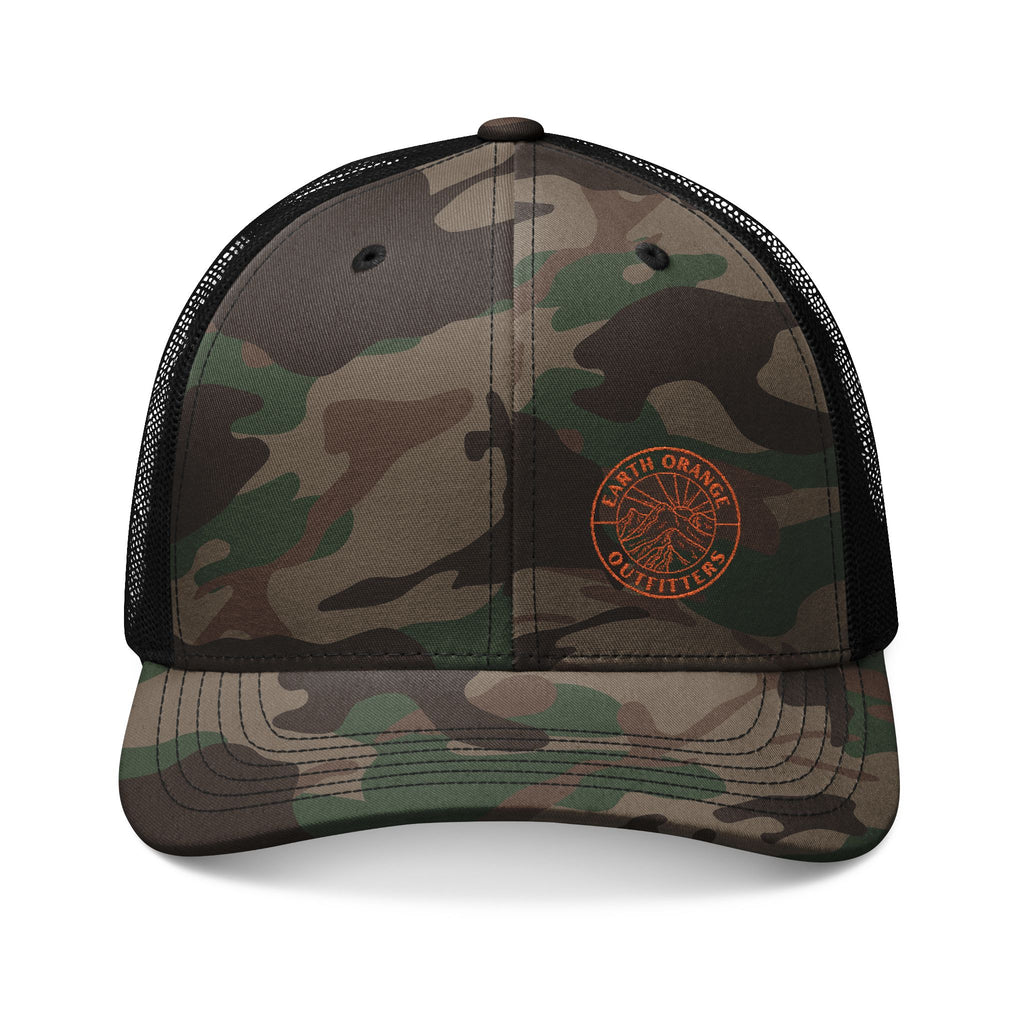 Camo Embroidered Trucker Hat - Outdoor Adventure Cap