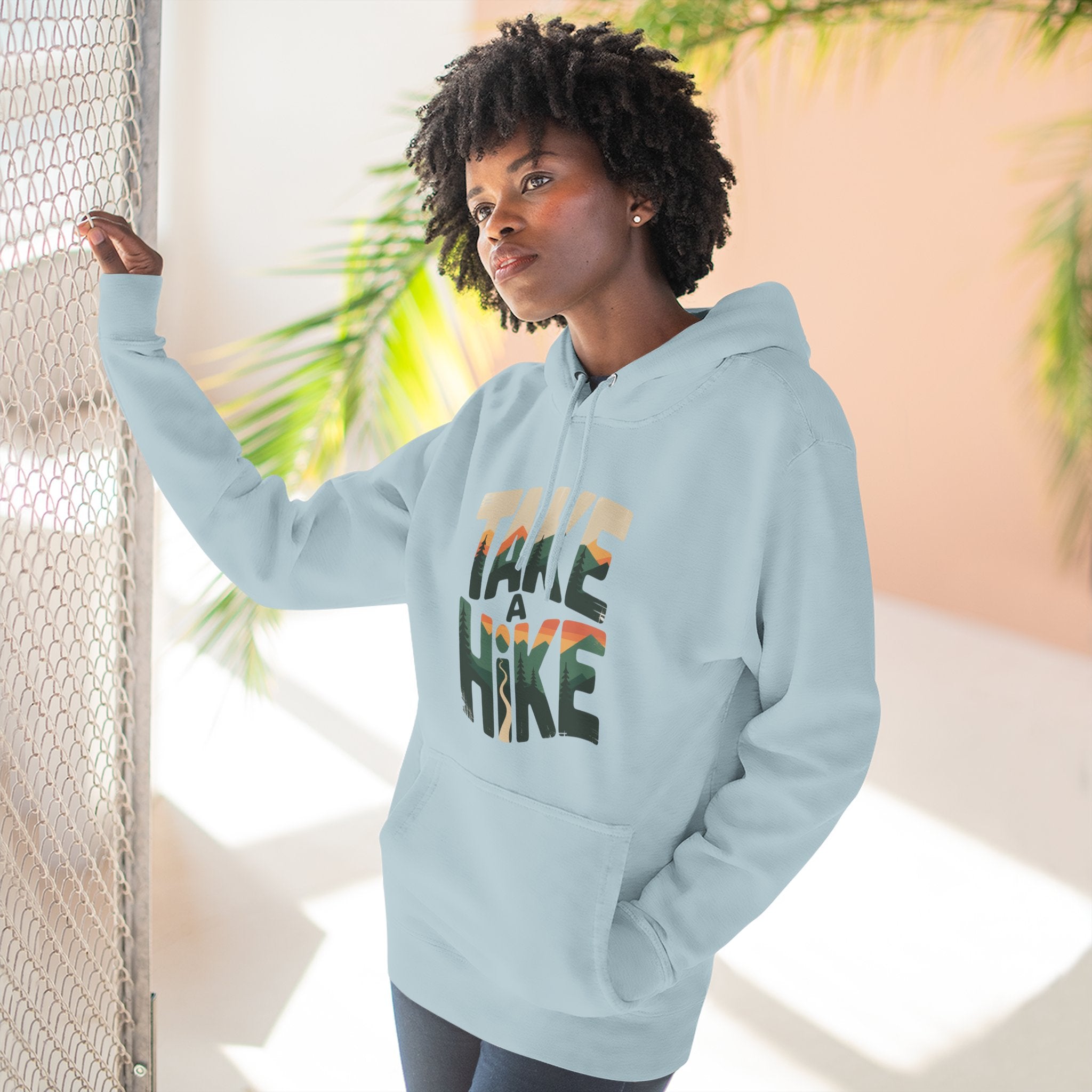 Fleece Hoodie — Take a Hike Graphic