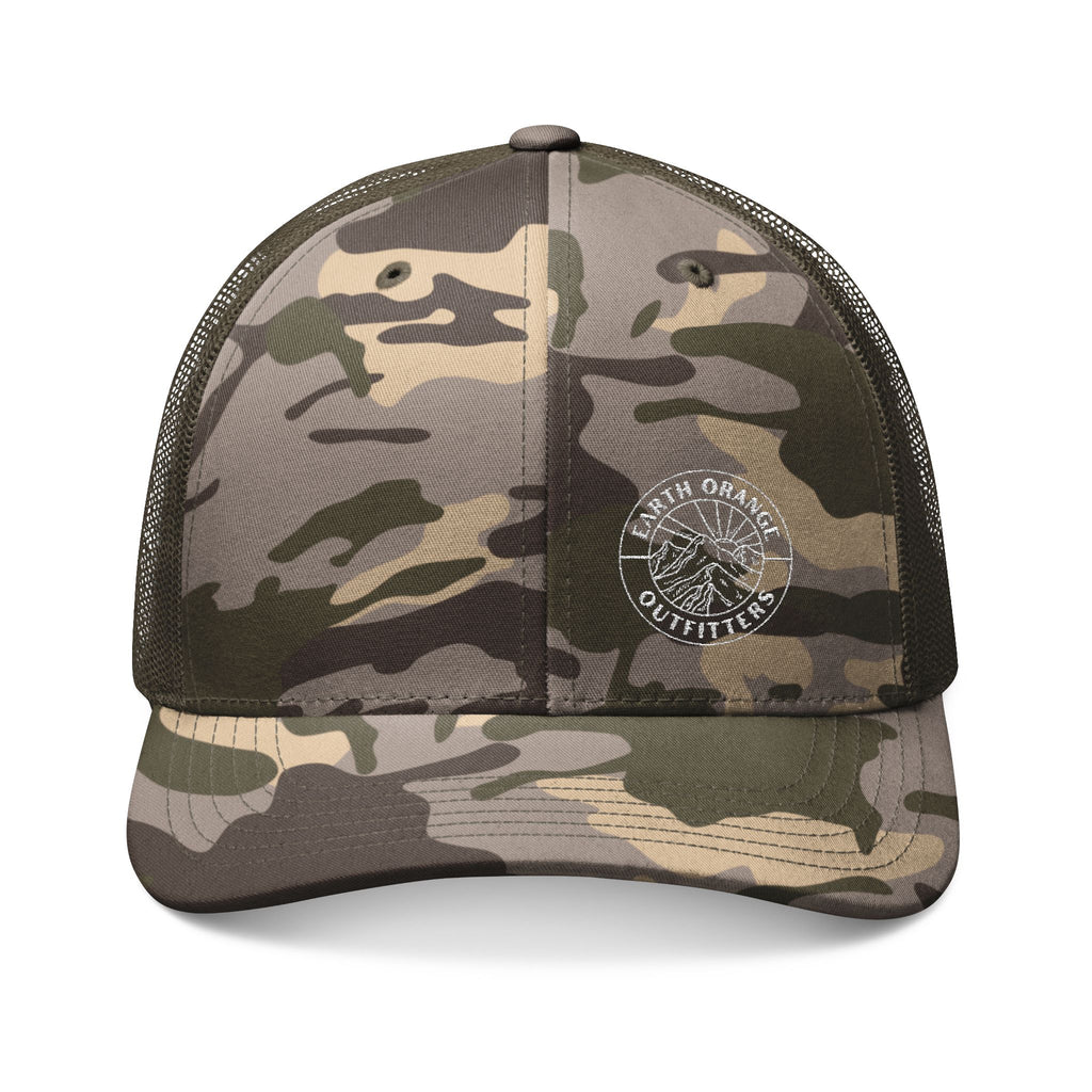 Camouflage Embroidered Trucker Hat for Outdoor Adventures