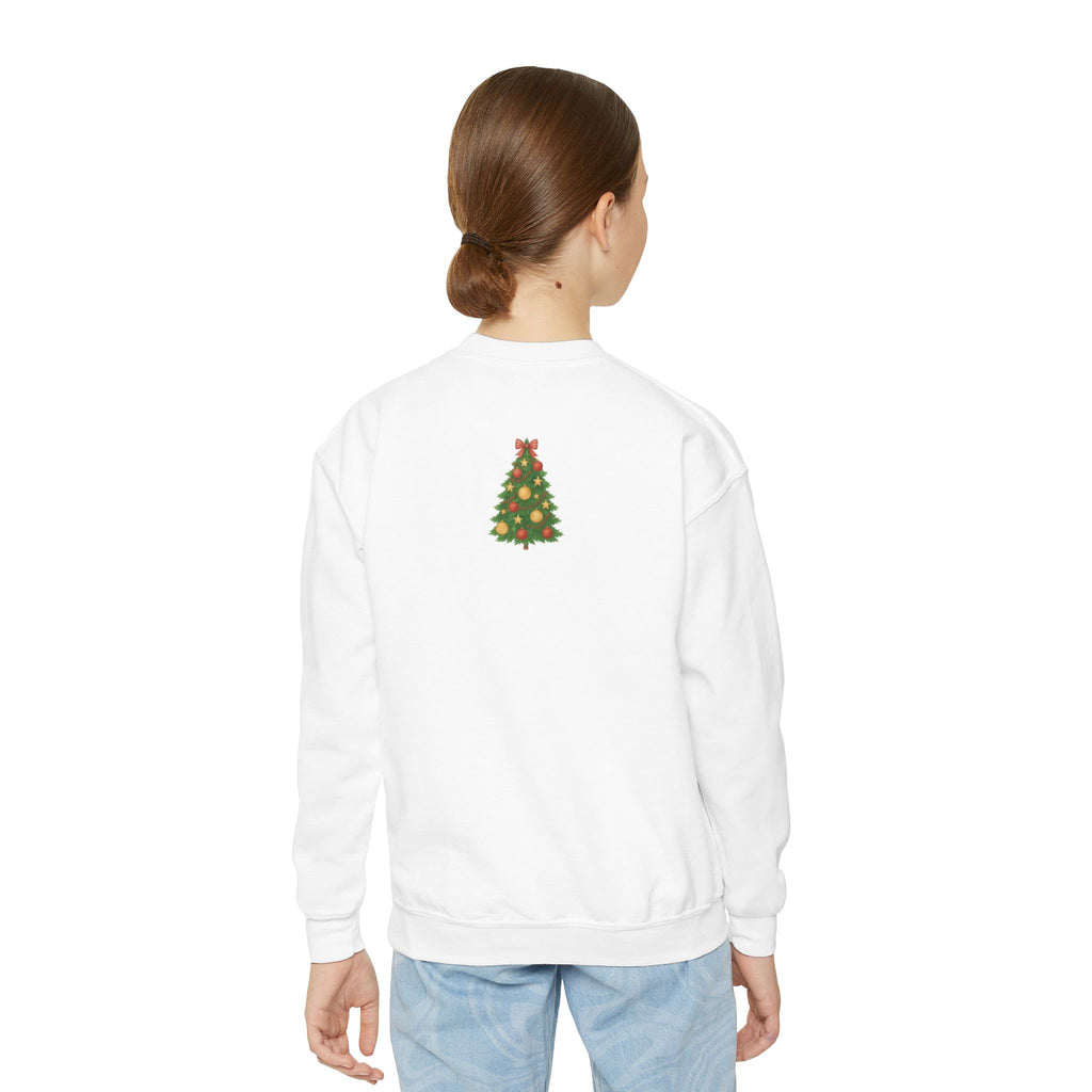 Youth Coloring Sweatshirt — Cute Holiday Festive Penguin