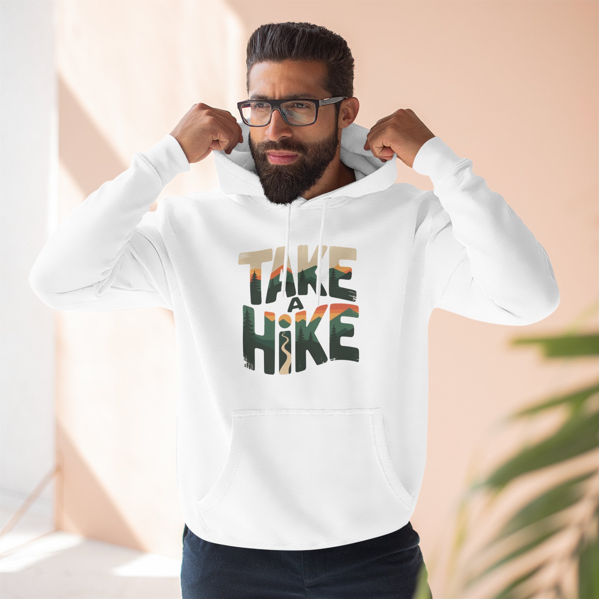 Fleece Hoodie — Take a Hike Graphic