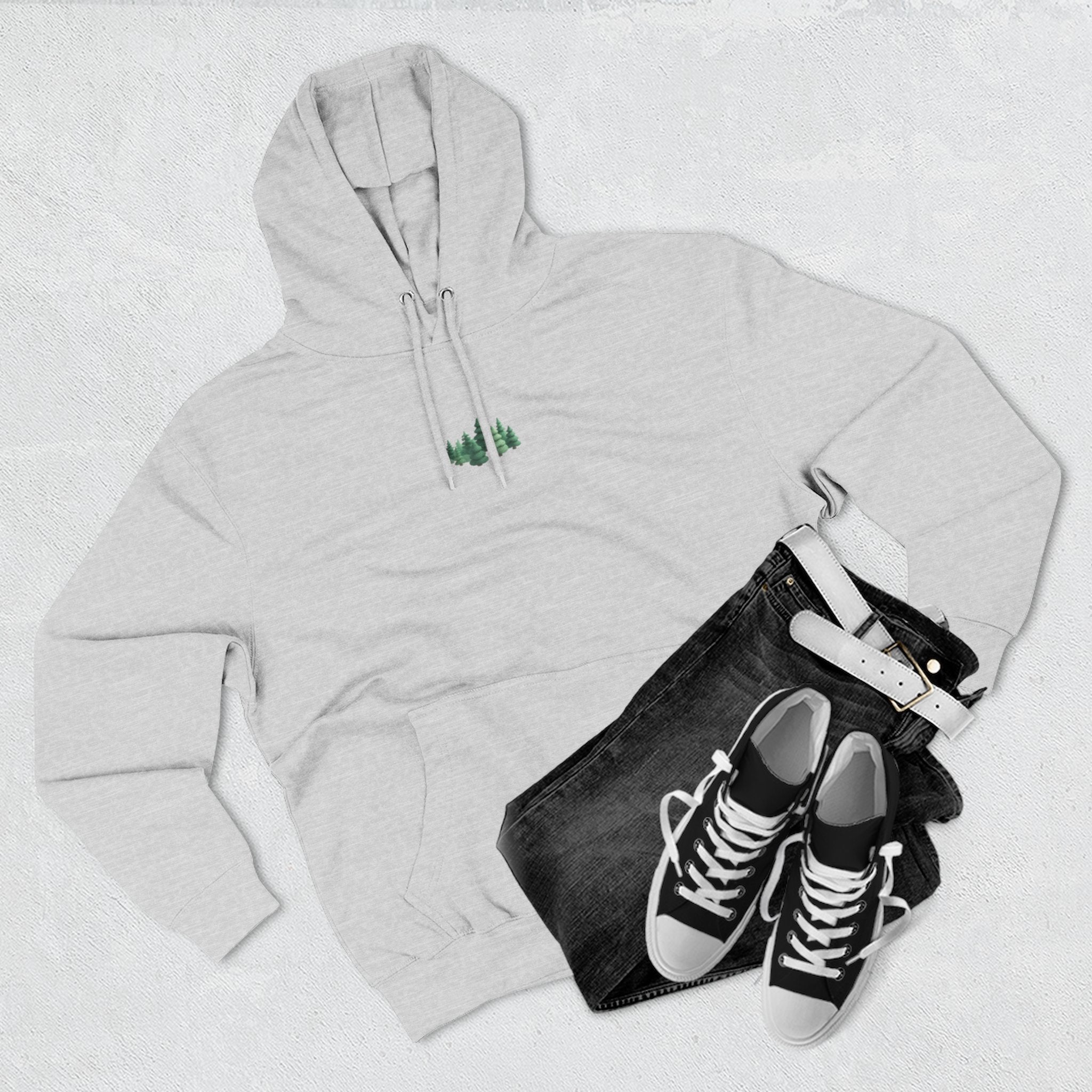 Pine & Trail Fleece Hoodie — Dual Graphics