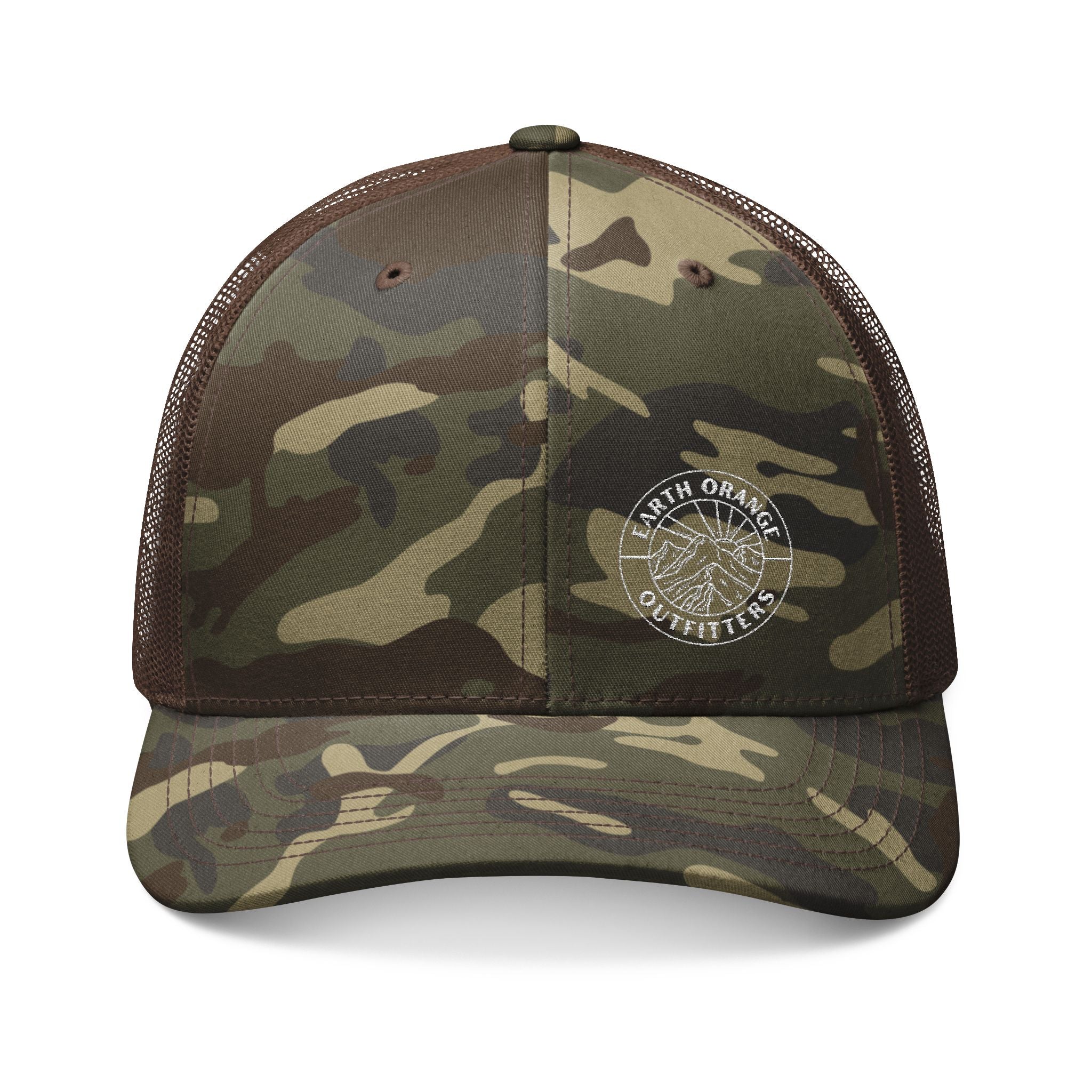 Camouflage Embroidered Trucker Hat for Outdoor Adventures