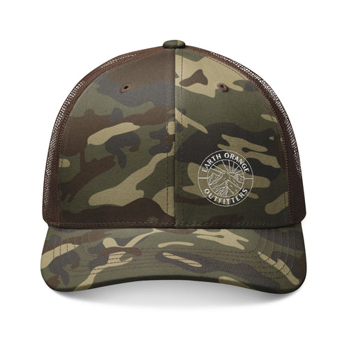 Camouflage Embroidered Trucker Hat for Outdoor Adventures