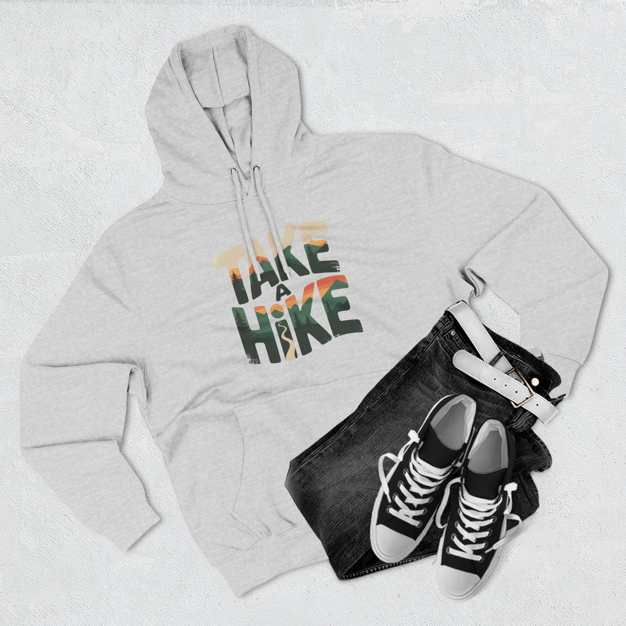 Fleece Hoodie — Take a Hike Graphic