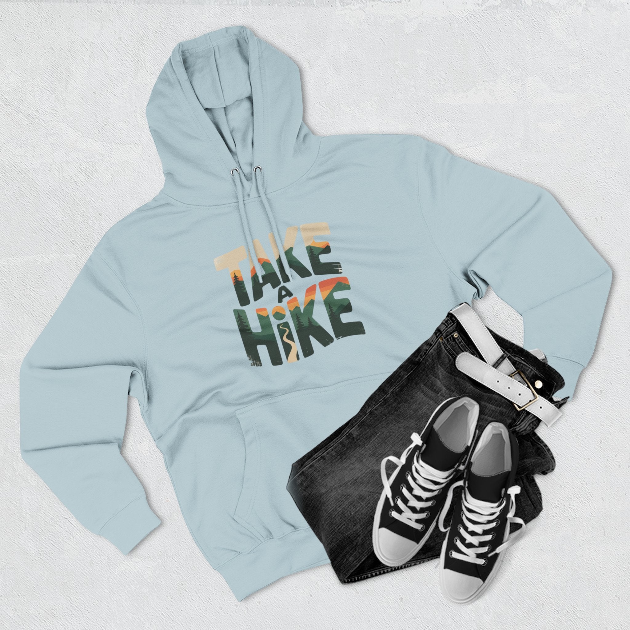 Fleece Hoodie — Take a Hike Graphic
