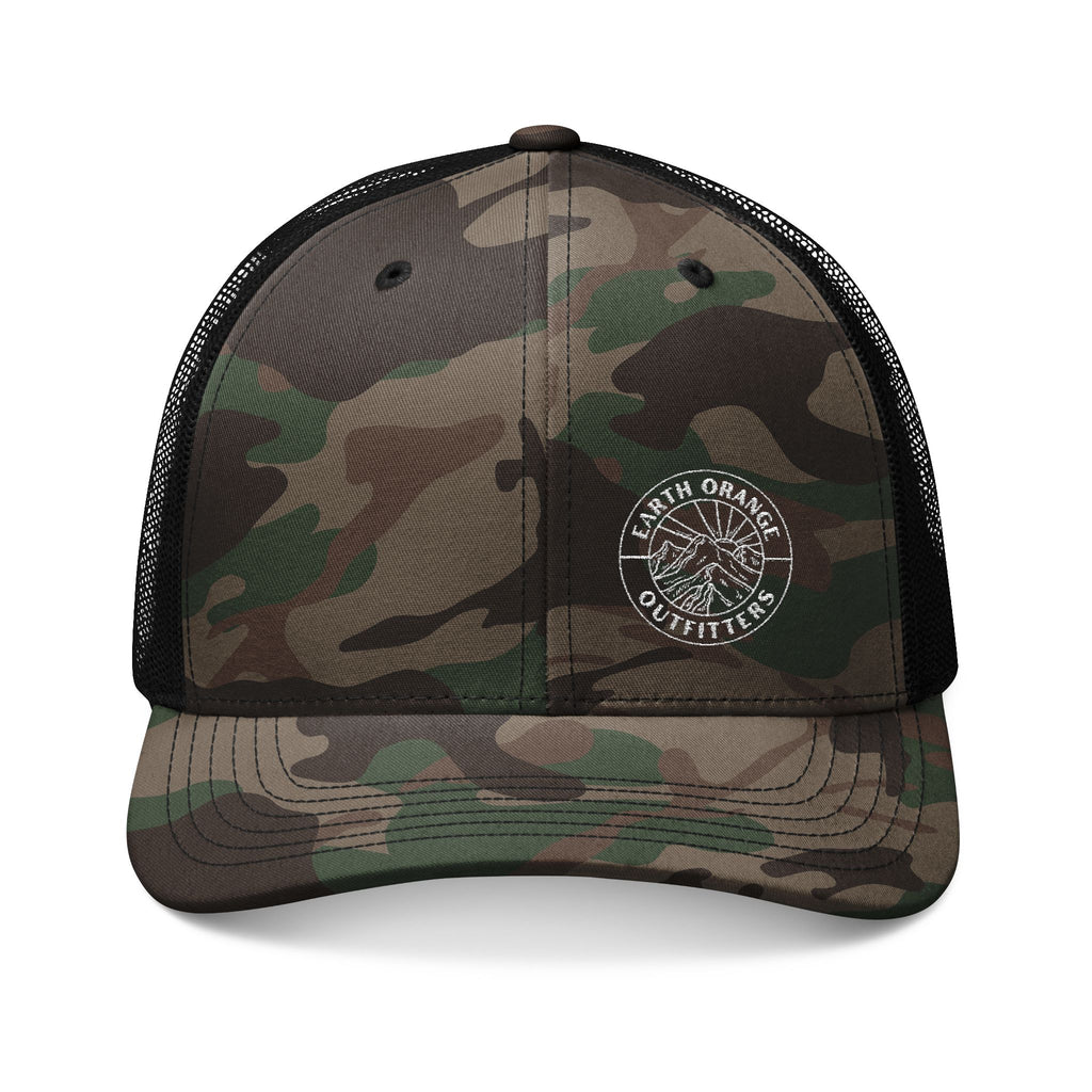 Camouflage Embroidered Trucker Hat for Outdoor Adventures