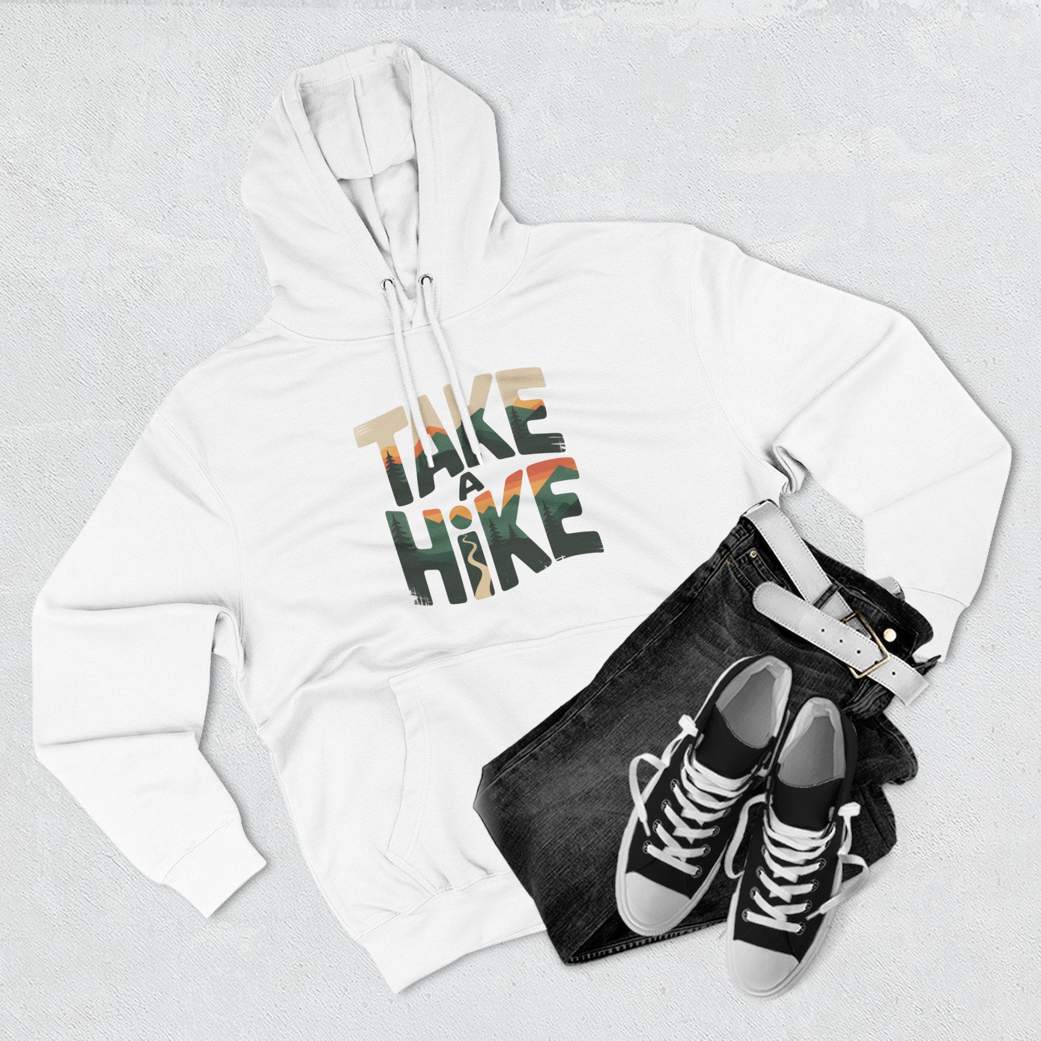 Fleece Hoodie — Take a Hike Graphic