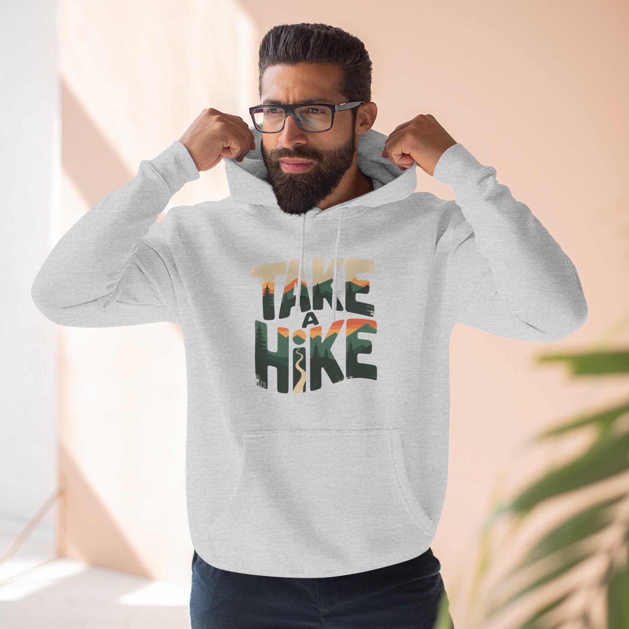Fleece Hoodie — Take a Hike Graphic